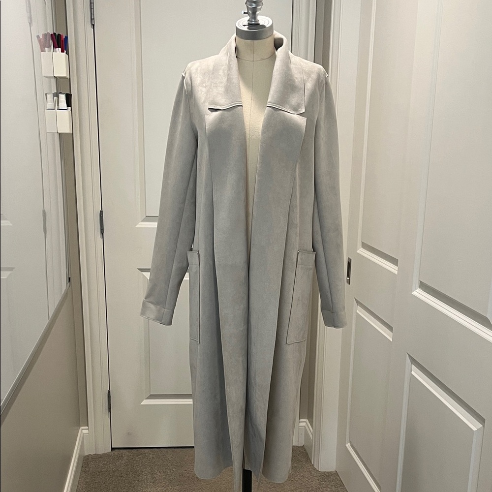Sosken Studio Bella Mid-Length Faux Suede Coat